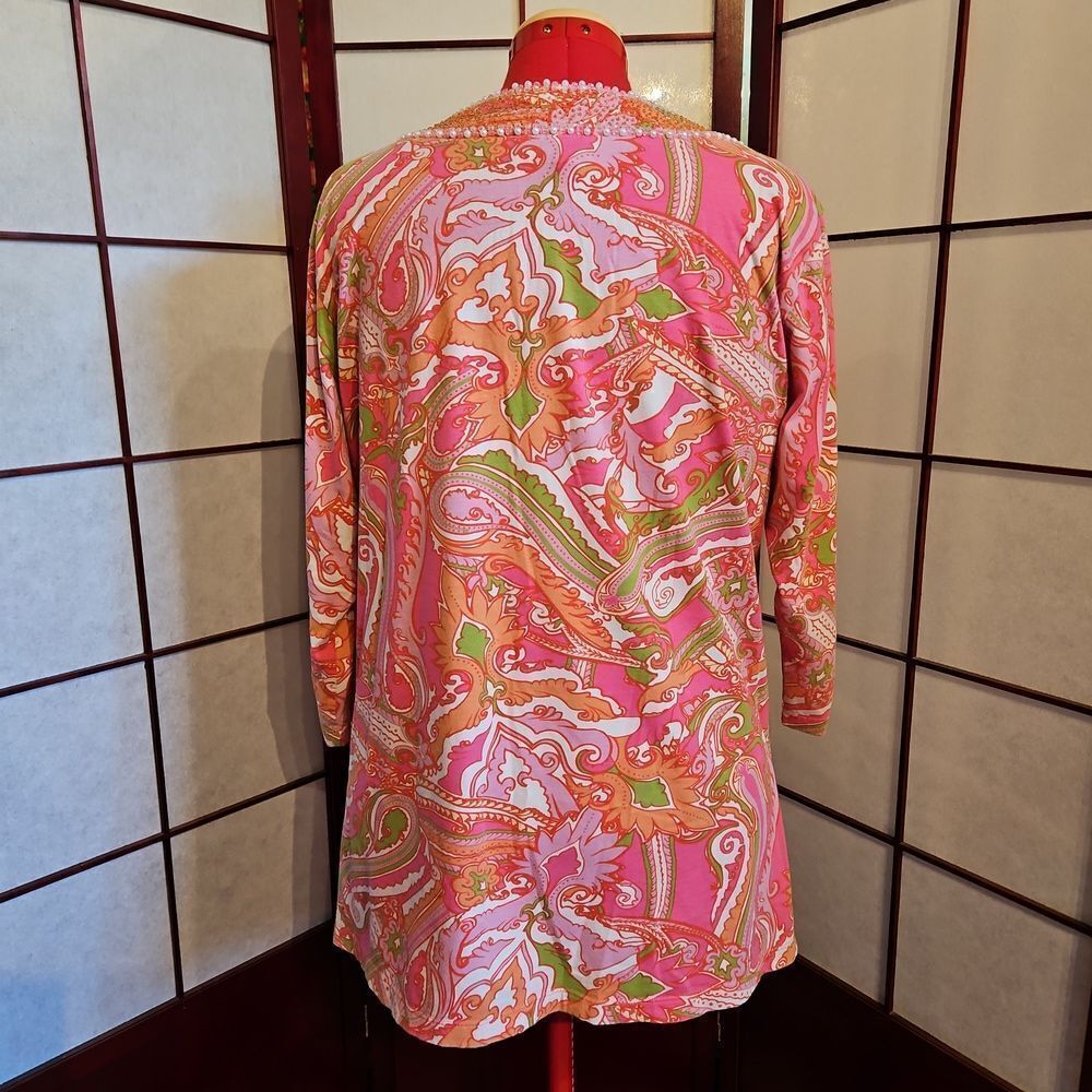 Soft Surroundings Pastel Bejeweled Top - Picture 4 of 7